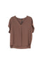 Blusa loose cioccolato in viscosa