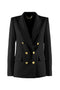 Giacca doppiopetto “Baila” nera in cady