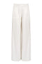 Pantalone a gamba larga “Eden” gesso in misto lino