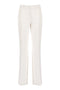 “Escape” flared trousers in ivory cady
