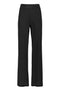 “Yappy” black wide-leg trousers in lurex knit