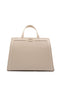 Beige shopper bag with Oval T opening