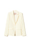 Giacca blazer vaniglia in crêpe fluido