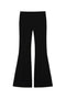 Black flare pants in flowing crepe