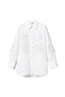 Camicia oversize bianca in popeline con ricamo