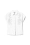 Camicia bianca in popeline con ricamo