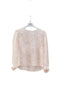 Camicia beige ricamata in lyocell