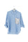 Camicia Azzurra con Tasca di Paillettes