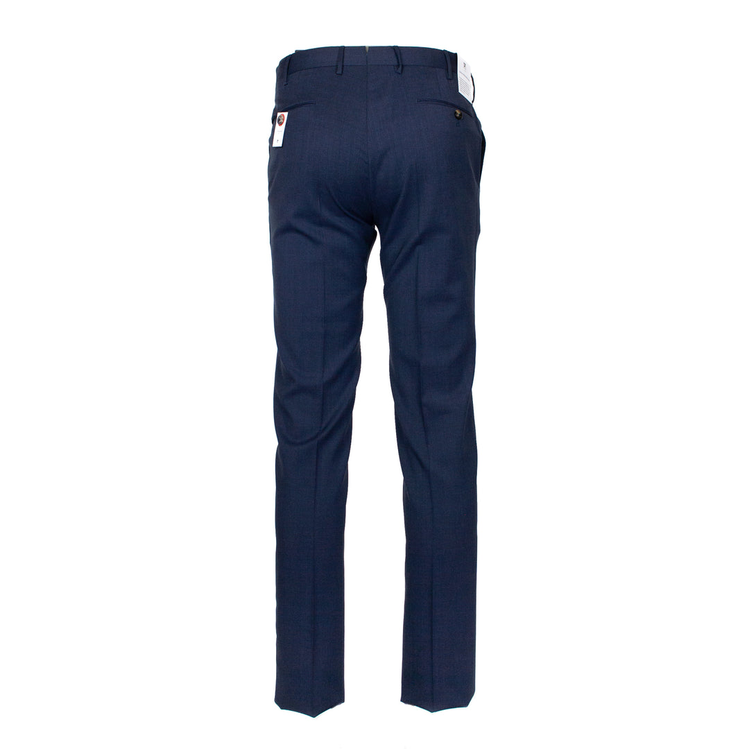 PT TORINO Pantalone in misto lana stretch blu - Mancinelli 1954