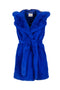 Gilet regular bluette in eco pelliccia con cappuccio