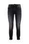 Slim push-up effect jeans in black denim with medium wash