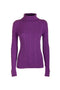 Maglia slim violetto con trecce e con lurex