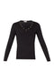 Maglia nera Liu Jo Better con scollo a V e dettagli in metallo