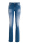 Push-up effect bootcut jeans in medium wash denim