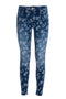 Slim push-up effect jeans in denim with floral pattern