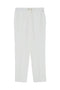 Pantalone chino bianco in twill stretch con cintura