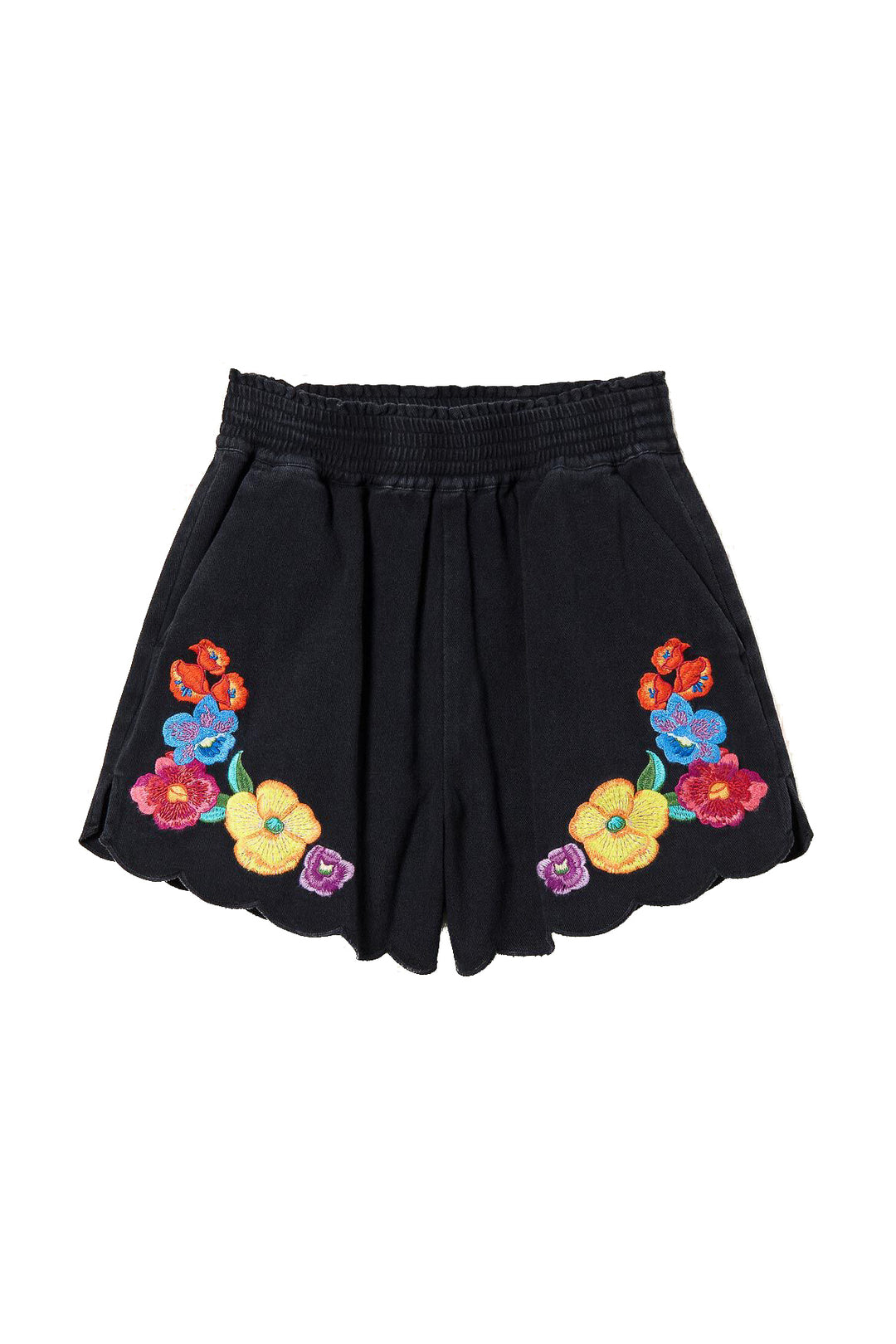 TWINSET Shorts in bull con fiori multicolor neri - Mancinelli 1954