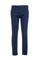 Pantalone blu navy in misto cotone elasticizzato e seta