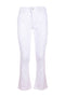Pantalon court effet push-up blanc en gabardine