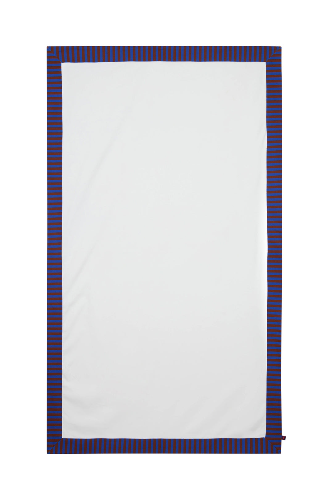 GALLO Telo mare unisex poliestere bianco tinta unita e bordo canvas righe bicolore copiativo - Mancinelli 1954