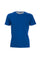 T-shirt blu tinta unita in cotone