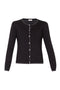 Cardigan nero in maglia e lurex