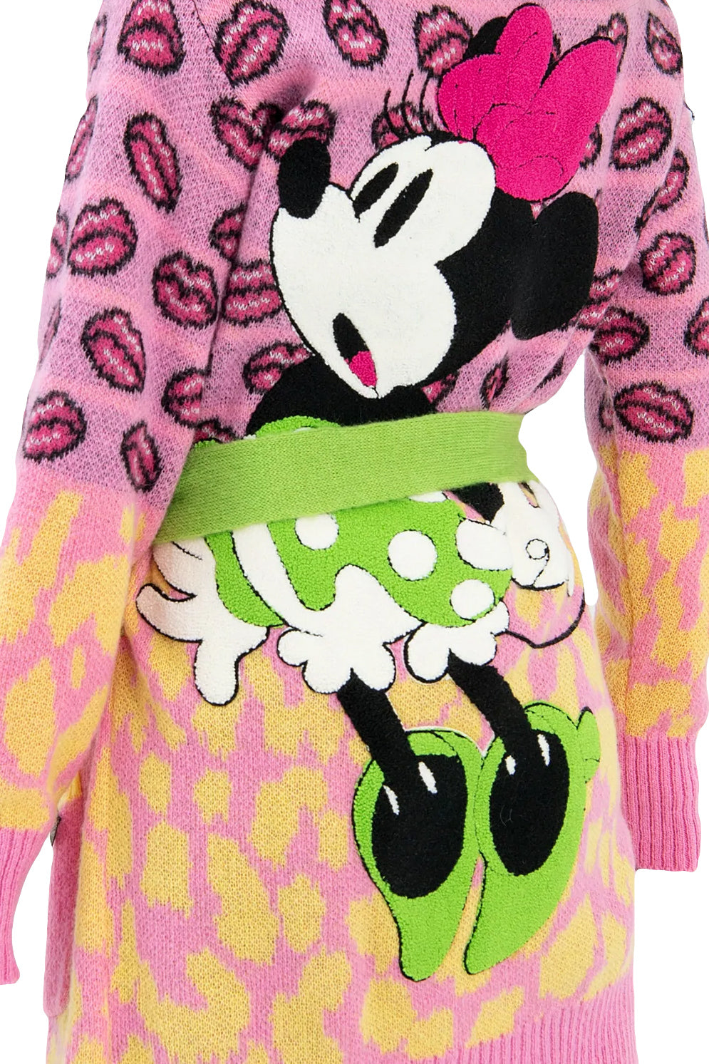 FRACOMINA Cardigan long regular en jacquard avec Minnie Mouse