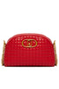 Sac à bandoulière matelassé S rouge avec chaîne