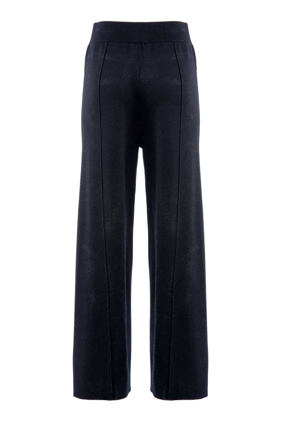 Pantalone a palazzo nero in maglia YANT