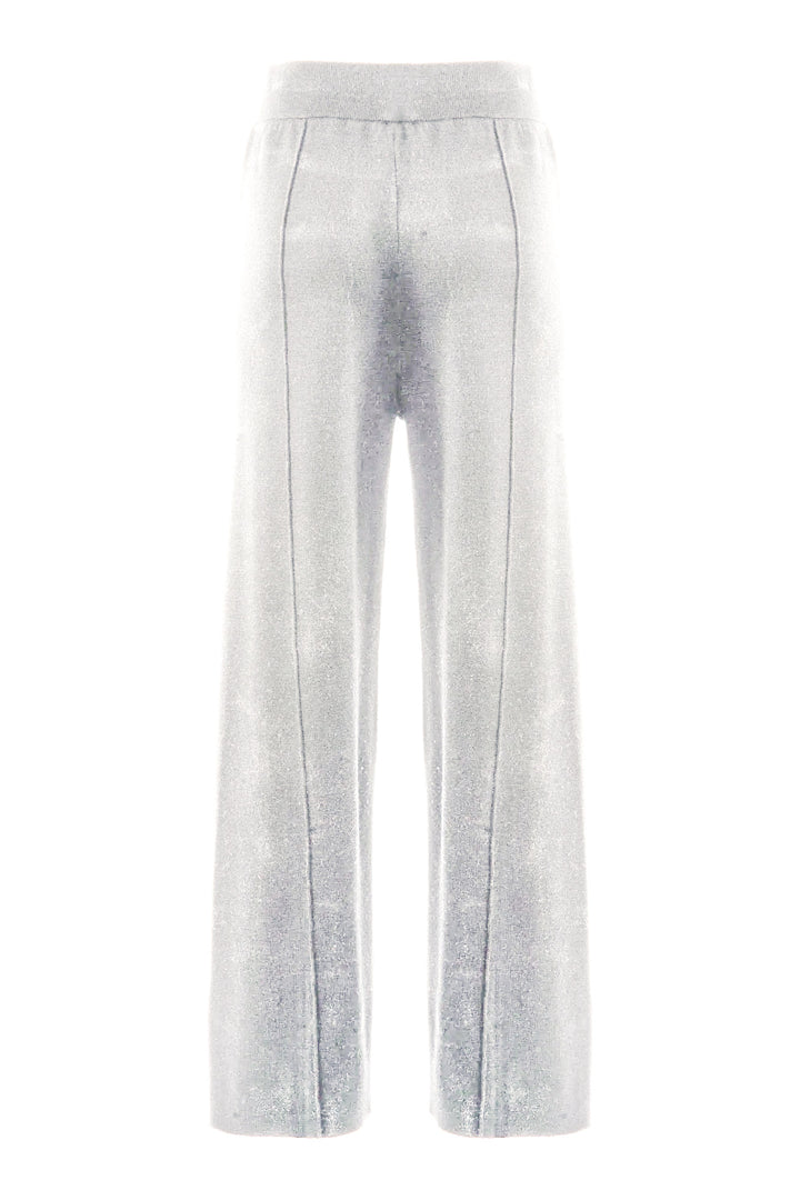Pantalone a palazzo alabastro in maglia YANT
