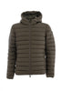 Piumino verde militare LUCAS in nylon con cappuccio