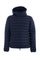 Piumino blu notte LUCAS in nylon con cappuccio