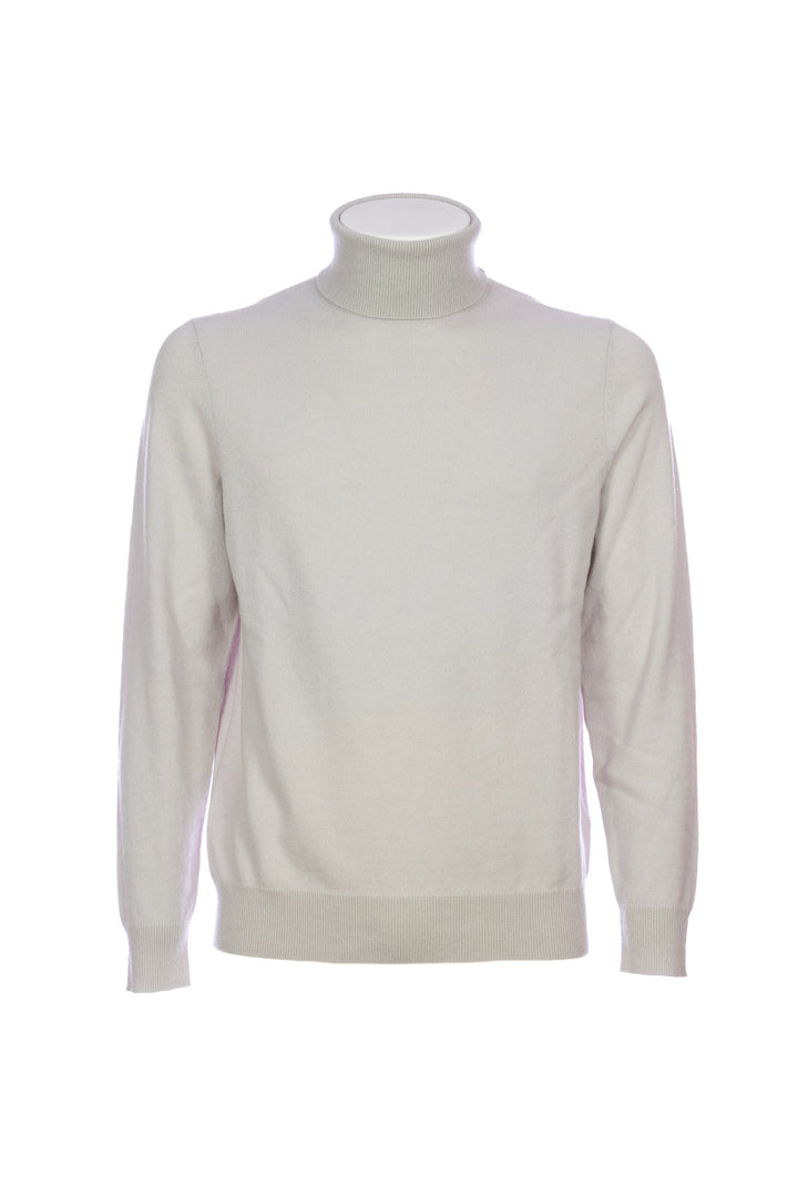 Light gray cashmere turtleneck sweater