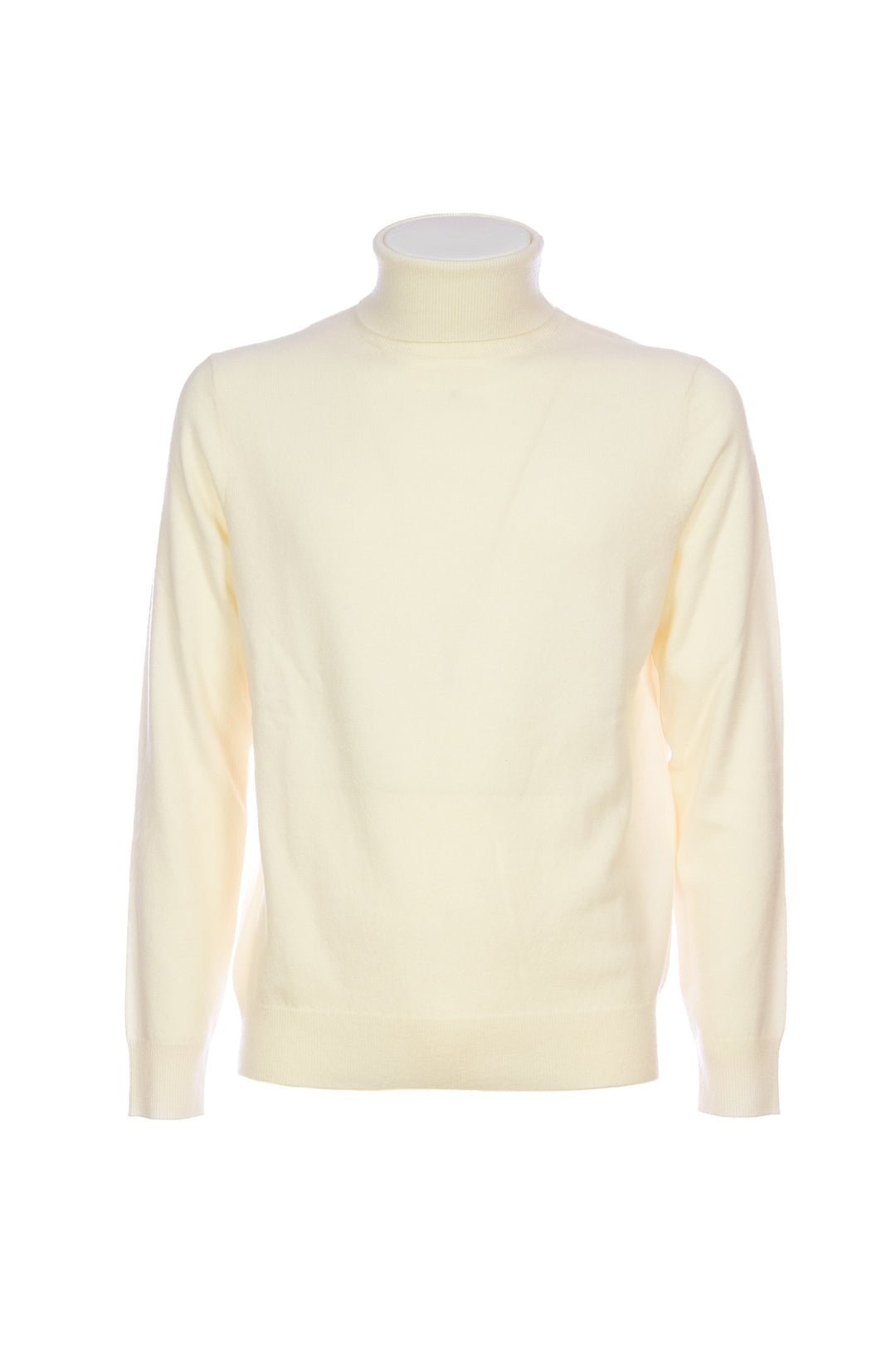 Cream cashmere turtleneck sweater