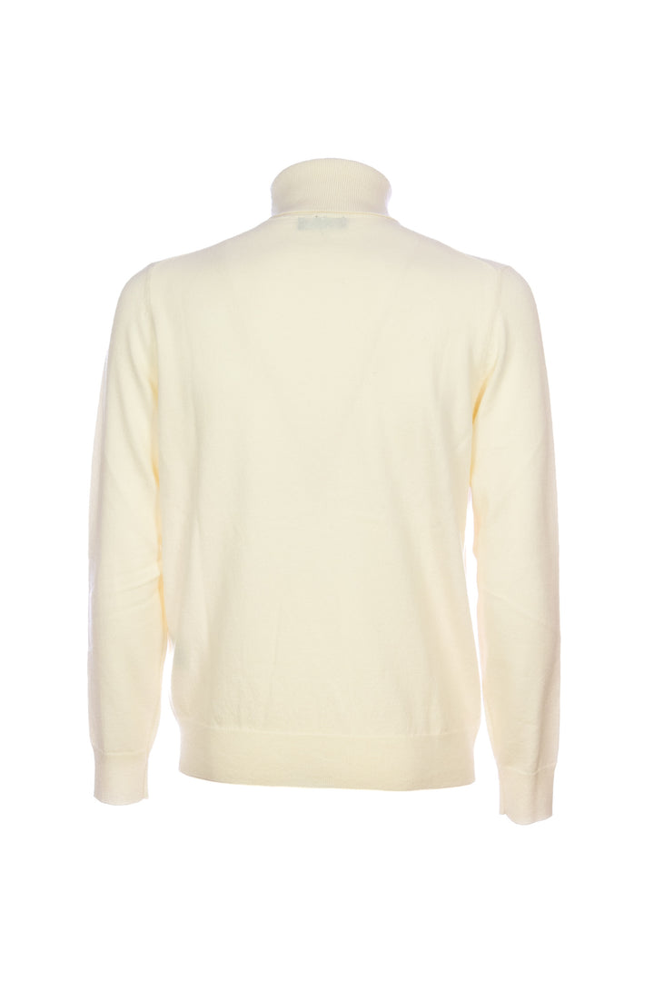 Cream cashmere turtleneck sweater