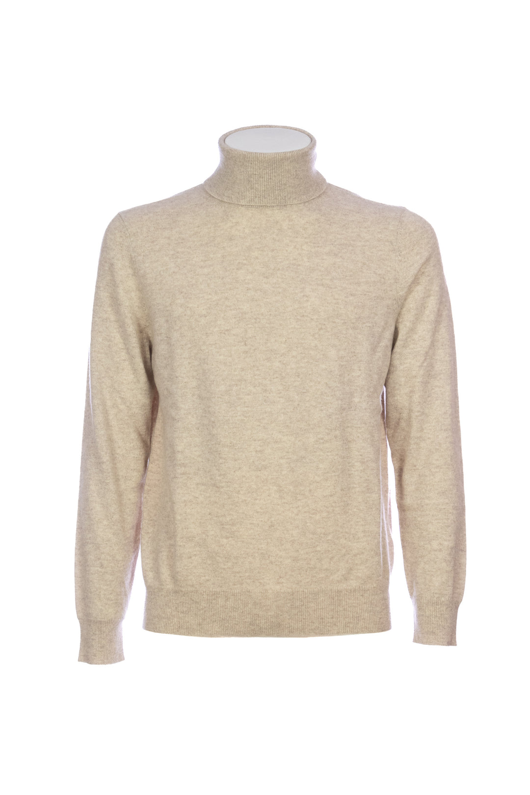 Sand turtleneck sweater in cashmere