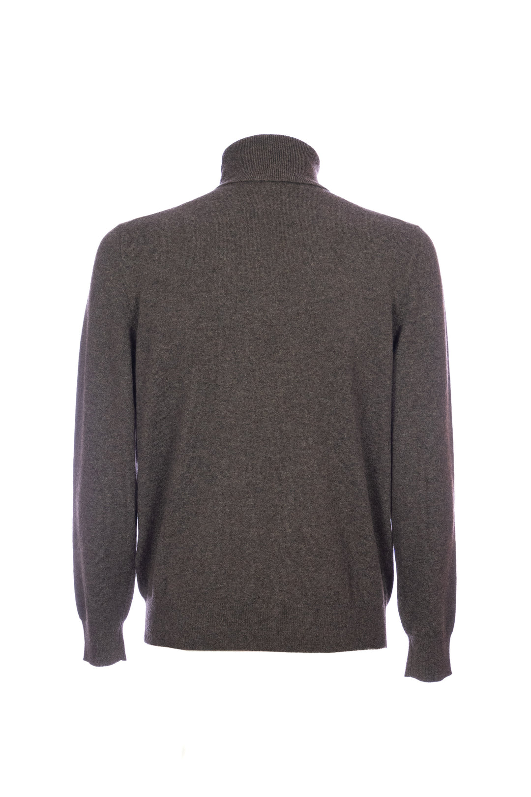 Pull col roulé en cachemire noyer