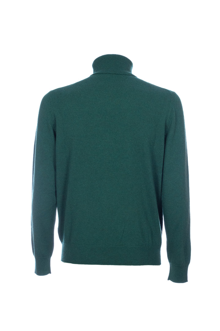 Forest green cashmere turtleneck sweater
