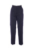 Pantaloni cargo neri in gabardina di cotone