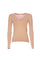 Liu Jo Better camel sweater with V-neck and metal details