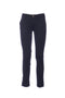 Black chino trousers in stretch cotton with buttons