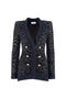 Spotted “LULU” knitted jacket and golden buttons