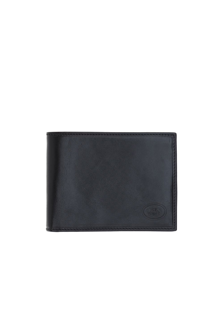 Portefeuille en cuir noir avec logo