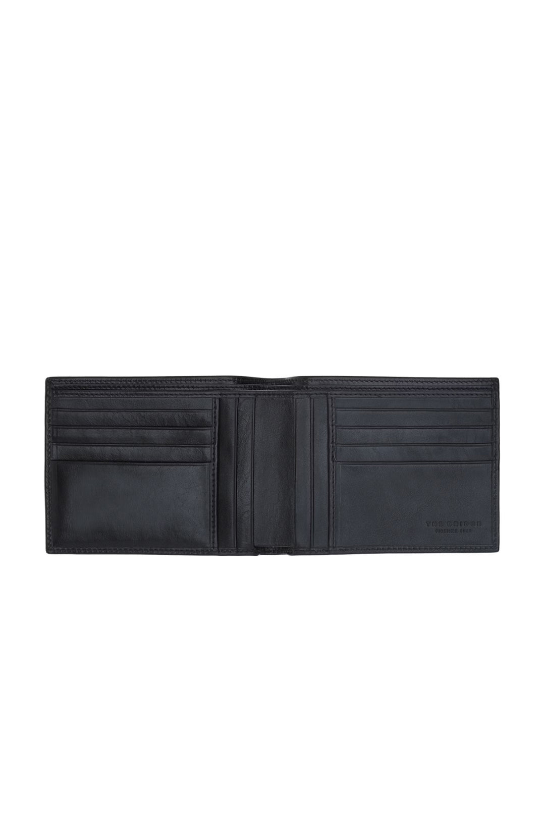 Portefeuille en cuir noir avec logo