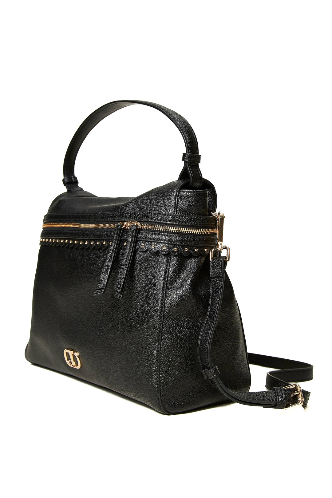 TWINSET Borsa top handle 'Cécile' grande nera 232TB7120