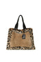 Borsa shopper animalier in faux fur