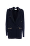 Blazer regular lungo monopetto nero con cappuccio