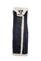 Gilet lungo nero in tessuto morbido
