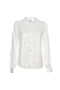 Camicia regular crema con strass