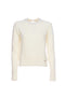 Maglia regular crema in misto lana con applicazioni